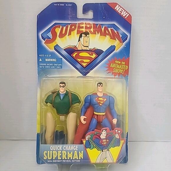Superman Quick Change 5" DC Comics Action Figure 1996 Vintage Kenner Hasbro New - Picture 1 of 4